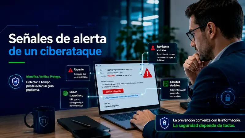 señales de alerta de un ciberataque