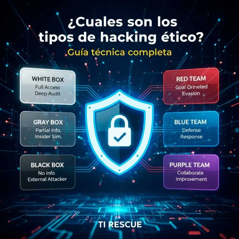 ¿Cuáles son los tipos de hacking ético?