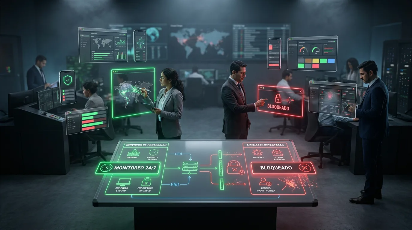 Controles y monitoreo que cortan el ataque.