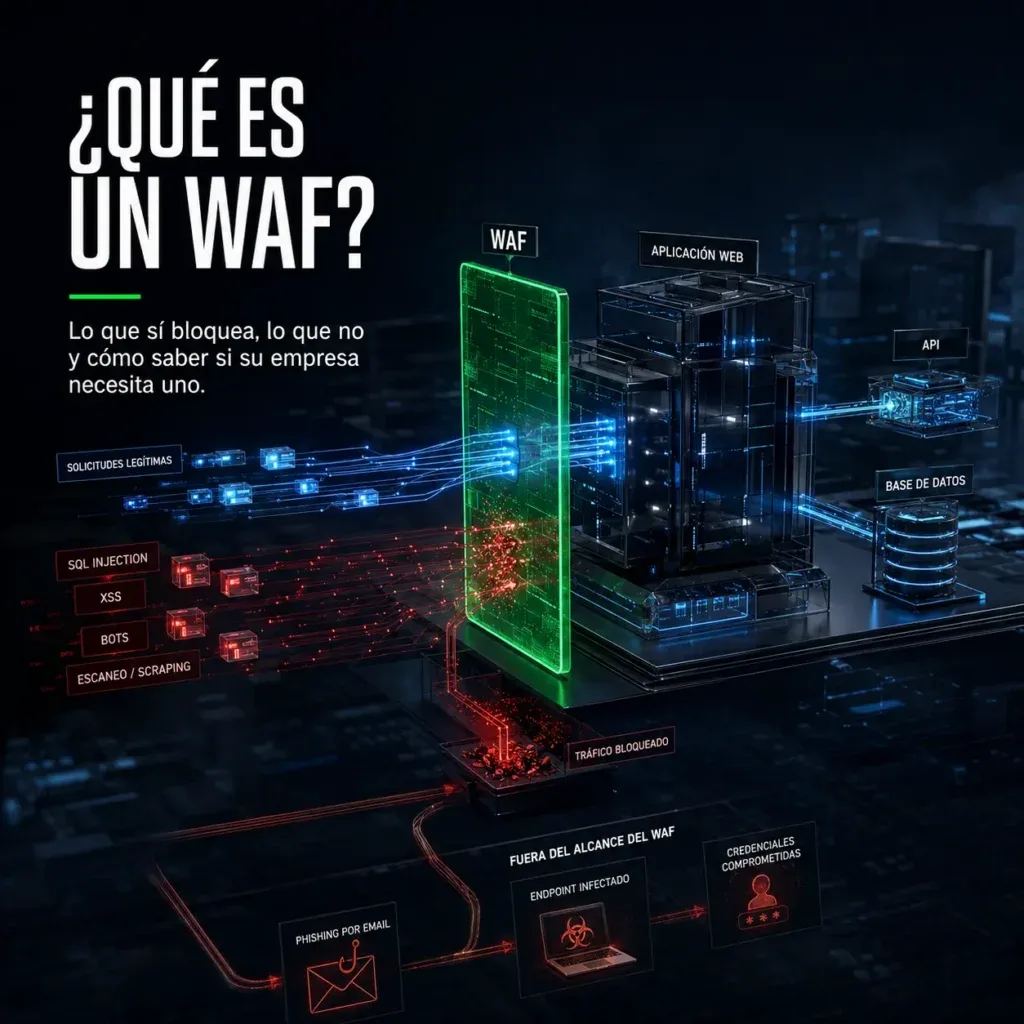WAF explicado para dueños de negocio: qué bloquea y qué no