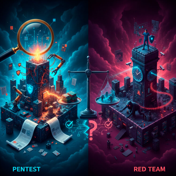 Diferencia entre pentest y red team