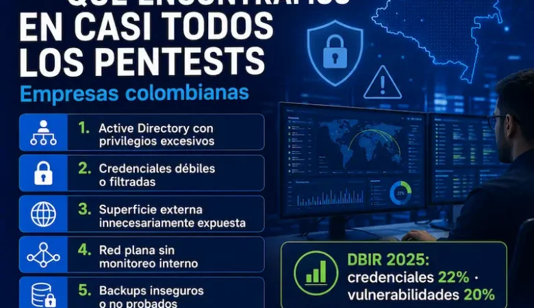 Vulnerabilidades comunes en empresas colombianas: 5 hallazgos