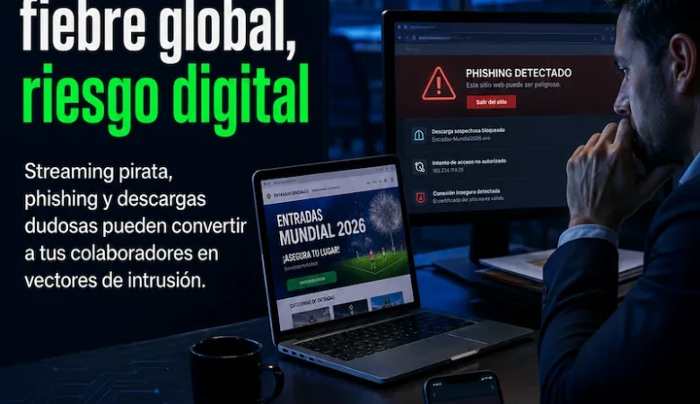 Mundial 2026: La temporada de oro del phishing, aplicaciones falsas y estafas de streaming