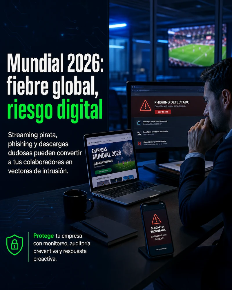 Mundial 2026: La temporada de oro del phishing, aplicaciones falsas y estafas de streaming