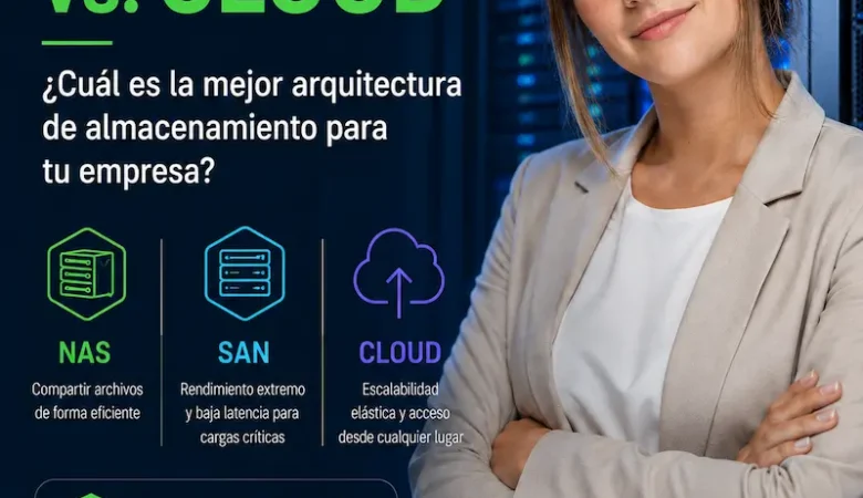 Tipos de almacenamiento de datos (NAS vs. SAN vs. Cloud)