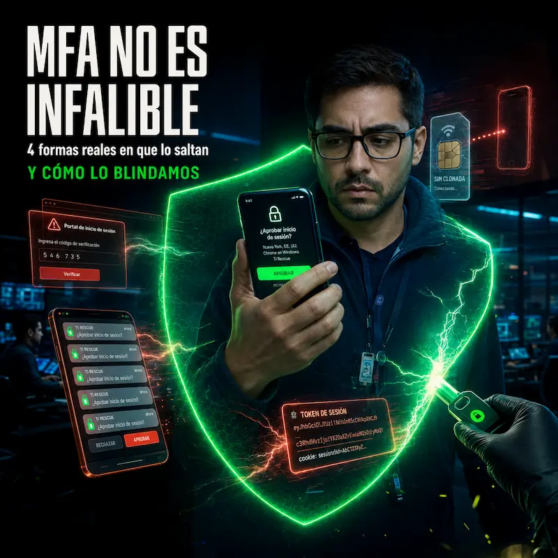 MFA no es infalible: 4 formas en que los hackers lo saltan (y cómo blindar tu ciberseguridad)